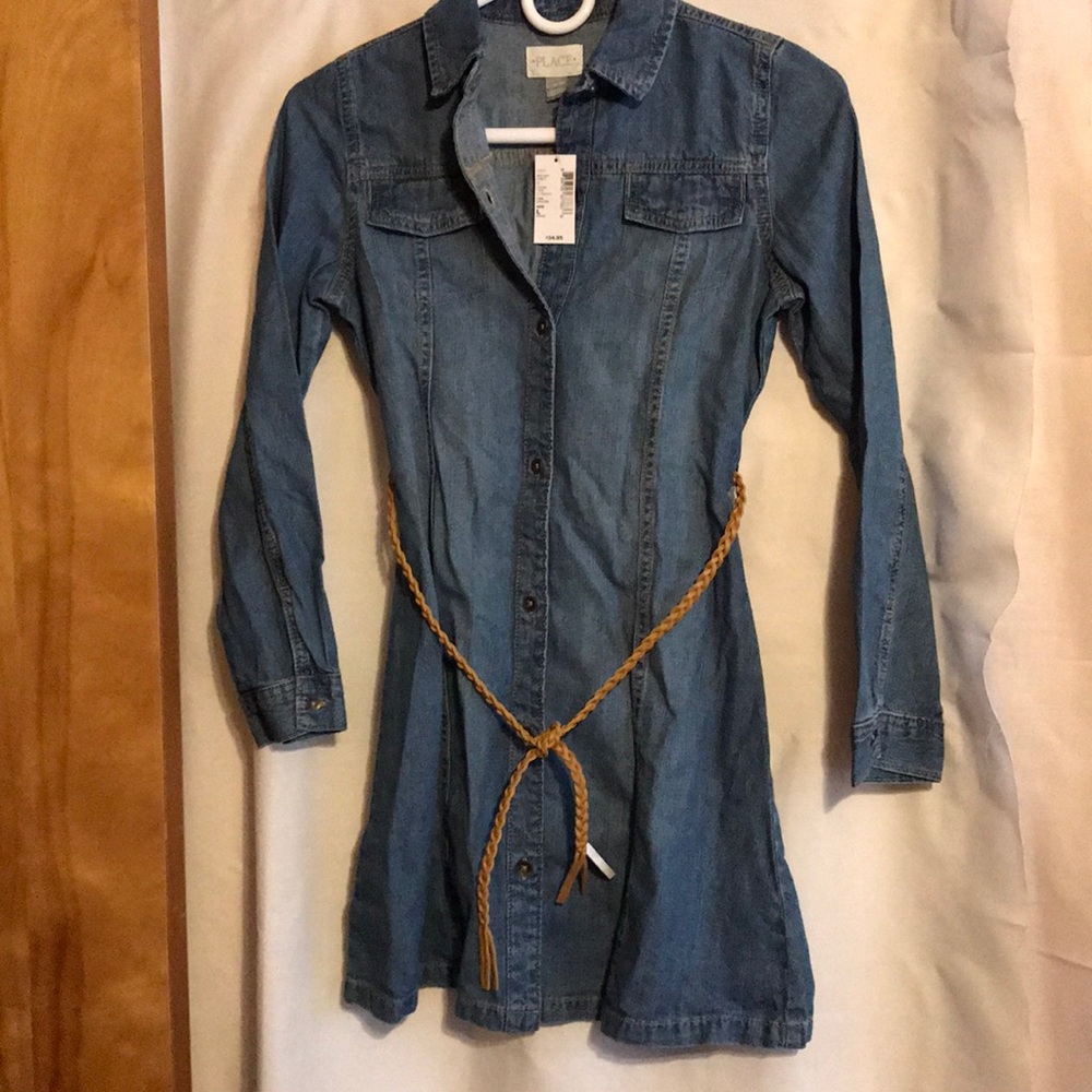 Brand new girls denim dress